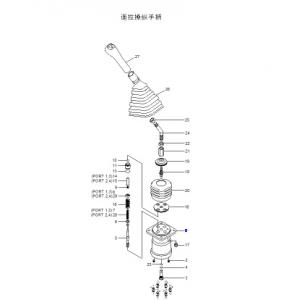 31N6-26200 遙控閥手柄分總成（左）   韓國現(xiàn)代原廠